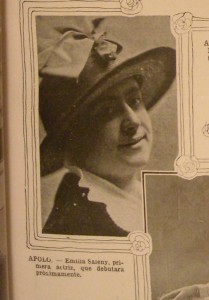 Josefina Emilia Saleny (d/a/o) in the magazine Caras y Caretas, 1915. 
