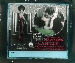 Slide Camille (1921), June Mathis (w), Natacha Rambova (des), PC